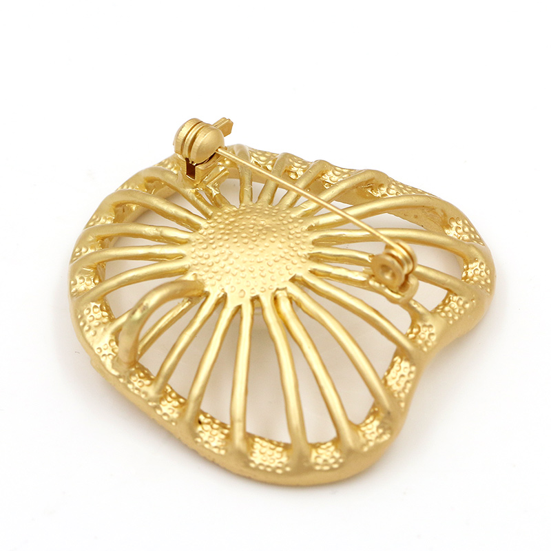 Brosch Kristall pärla SILVER/GULD - 6