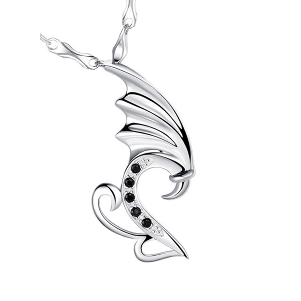 Silver filled  Hänge 2-del hjärta set - 3