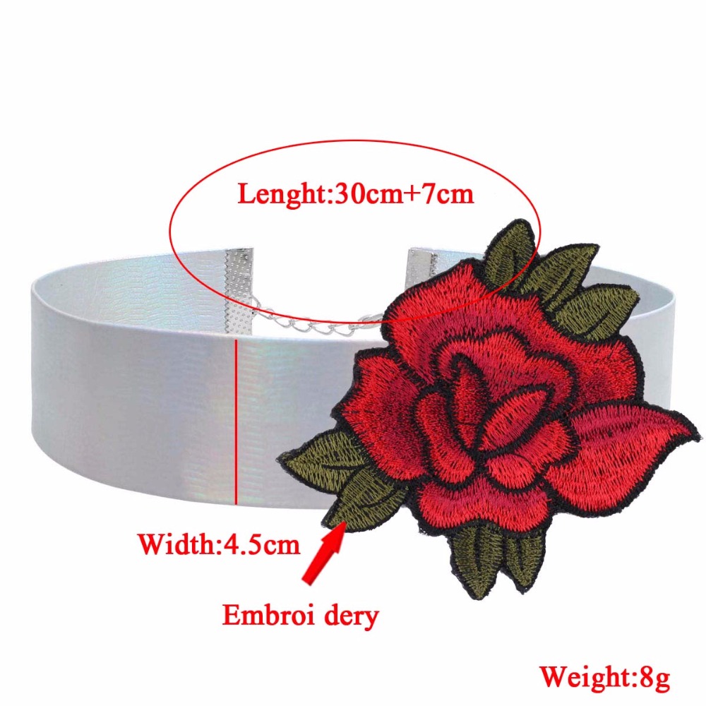 Halsband choker blomma - 5