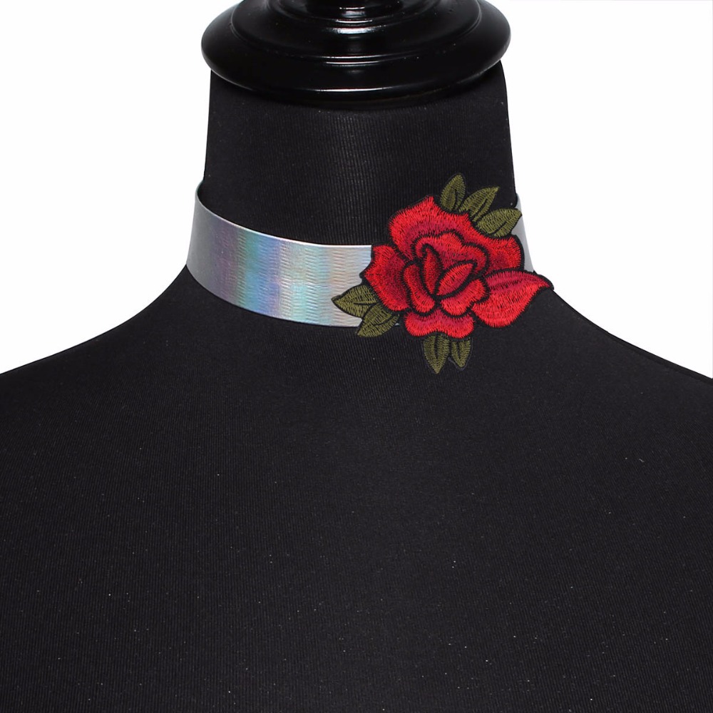 Halsband choker blomma - 4