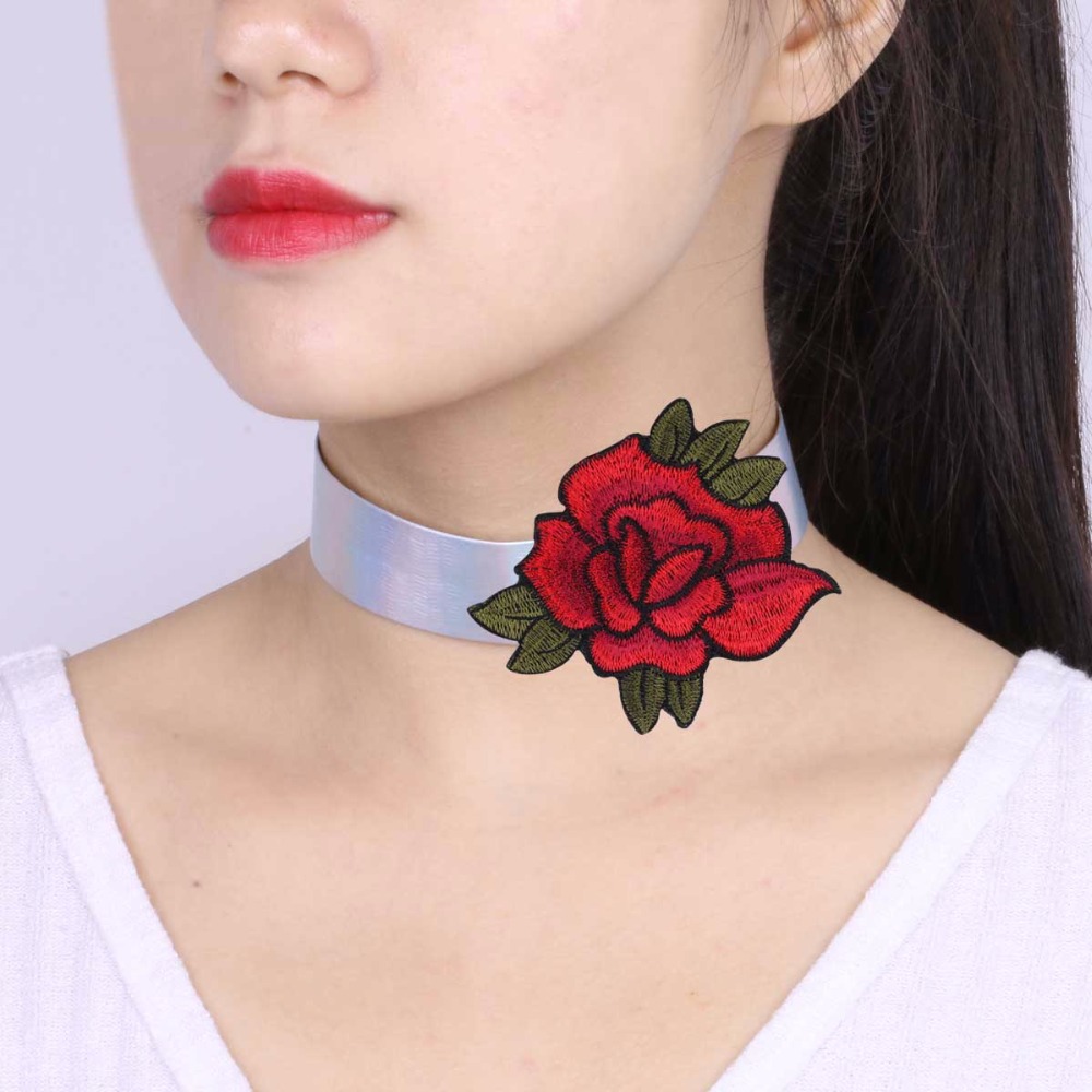 Halsband choker blomma - 2