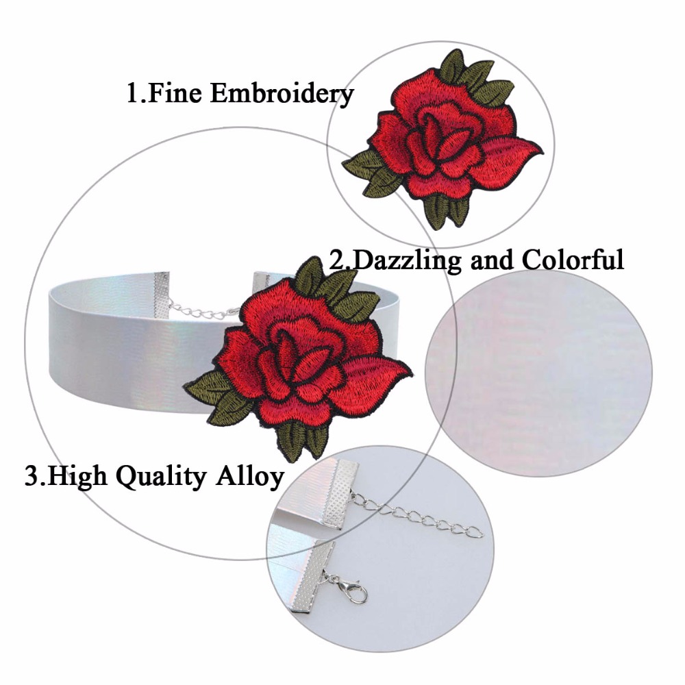 Halsband choker blomma - 3