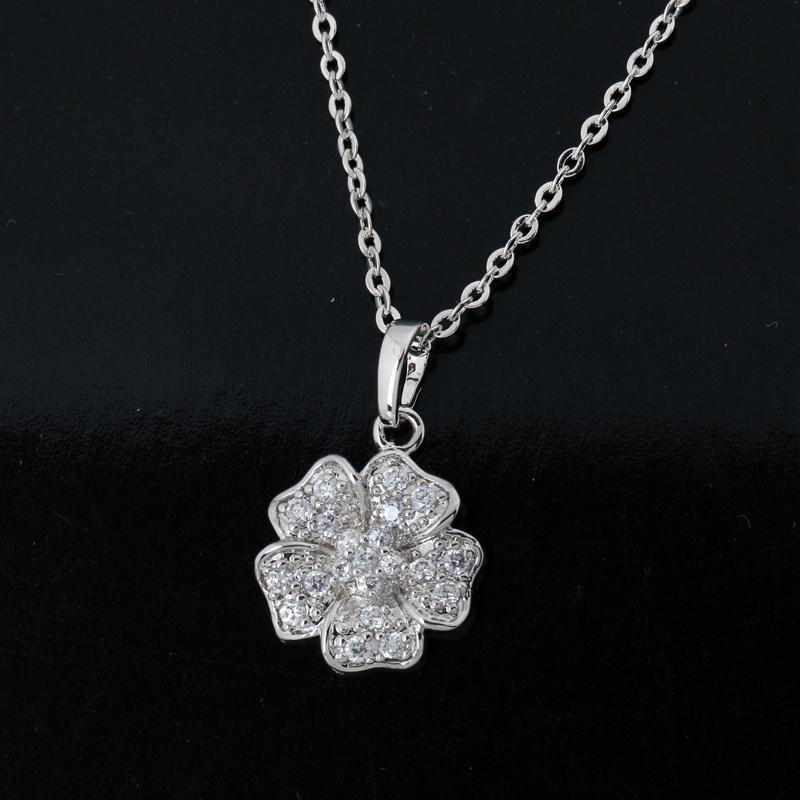 18K Vitguld Guldfyllda Filled gulddoublé HALSBAND CZ - 2