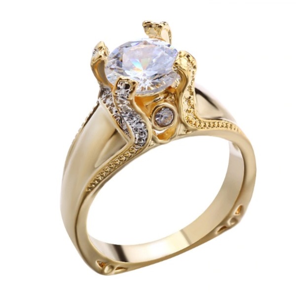 GOLD PLATED RING Cubic Zirconia