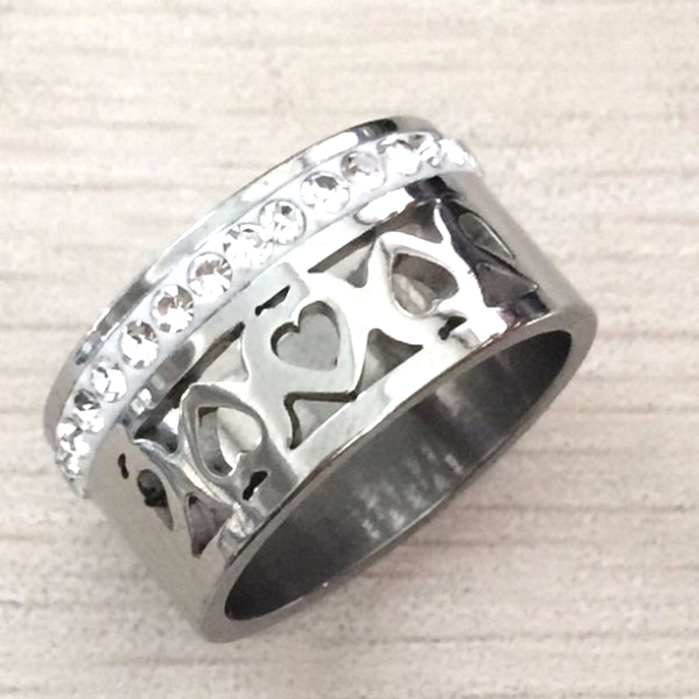 Rostfritt stål ring  18k guld filled - 2