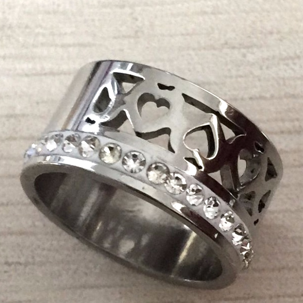 Rostfritt stål ring  18k guld filled - 3