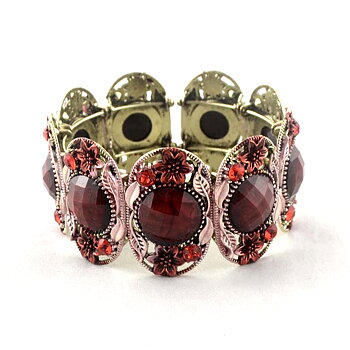Österrikiska kristall emalj gammal guldpläterad armband