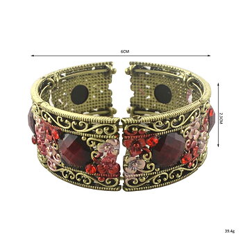 Österrikiska kristall emalj gammal guldpläterad armband