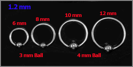 Polished G23 Titanium Body Titanium Captive Ring - 4