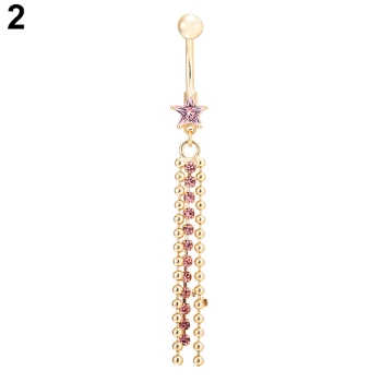 Gold Plated Navel Belly Button Ring Body Piercing - 4