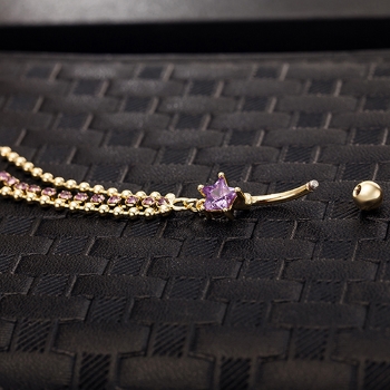 Gold Plated Navel Belly Button Ring Body Piercing - 13