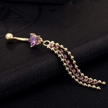 Gold Plated Navel Belly Button Ring Body Piercing - 11