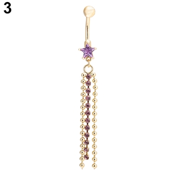 Gold Plated Navel Belly Button Ring Body Piercing - 5
