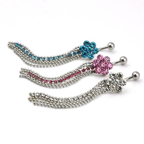 Navelpiercing blomma