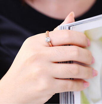 Stainless Steel Ring CZ