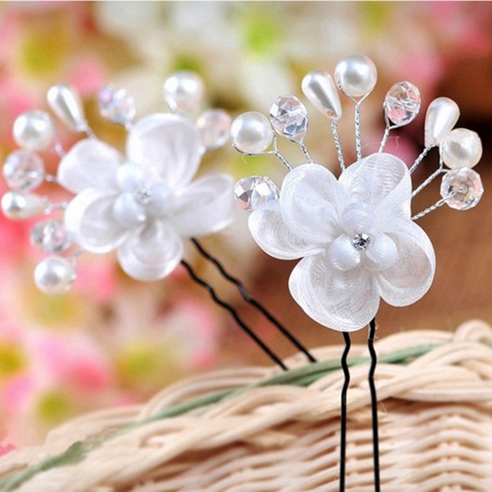 Flower Hair Pins Wedding - 8