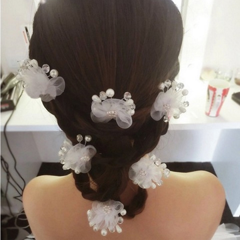 Flower Hair Pins Wedding - 4