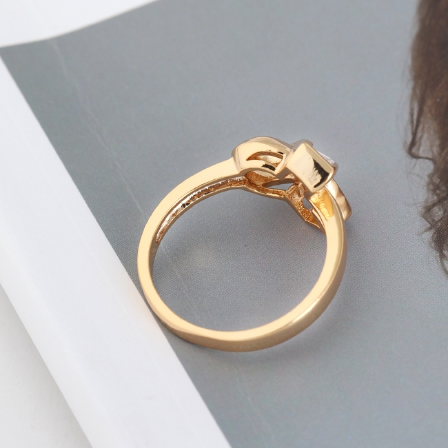 18K Guldfyllda Guld Filled gulddoublé Ring CZ - 3