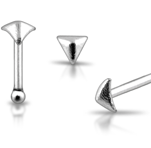 925 Silver Triangel Pyramid näsa stud