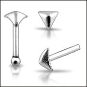 925 Silver Triangel Pyramid näsa stud - 2