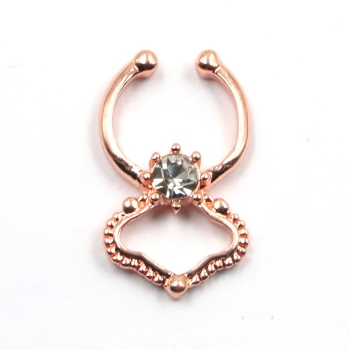 ROSE GOLD Nose Rings Body Piercing Fake Septum Clicker