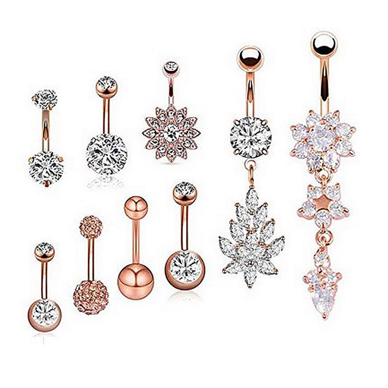 Navelpiercingar 9 st / set 
