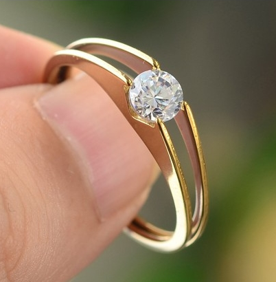 Rostfritt stål ring - 2