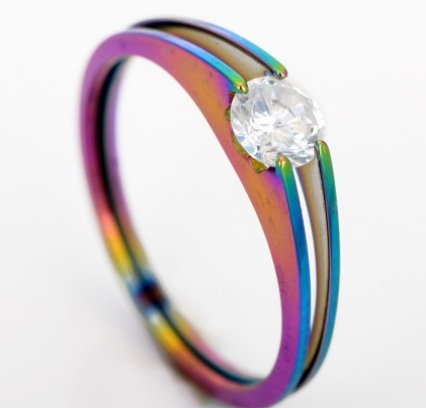 Rostfritt stål ring - 4