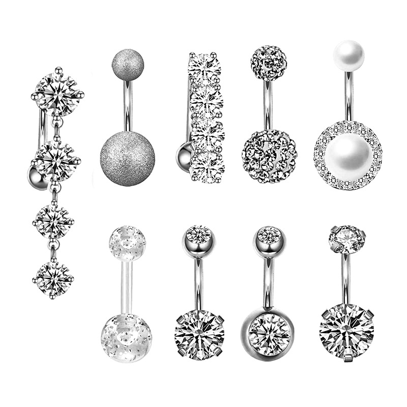 Navelpiercingar 9 st / set 