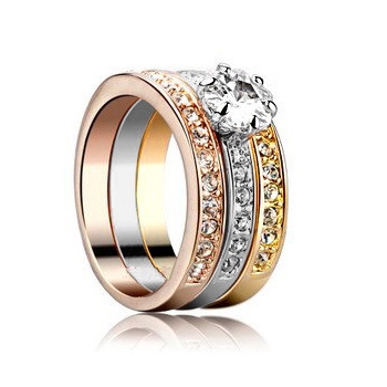 18K Gold Filled RING CZ - 4