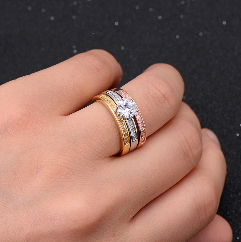 18K Gold Filled RING CZ - 6