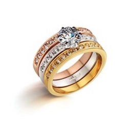 18K Gold Filled RING CZ - 3