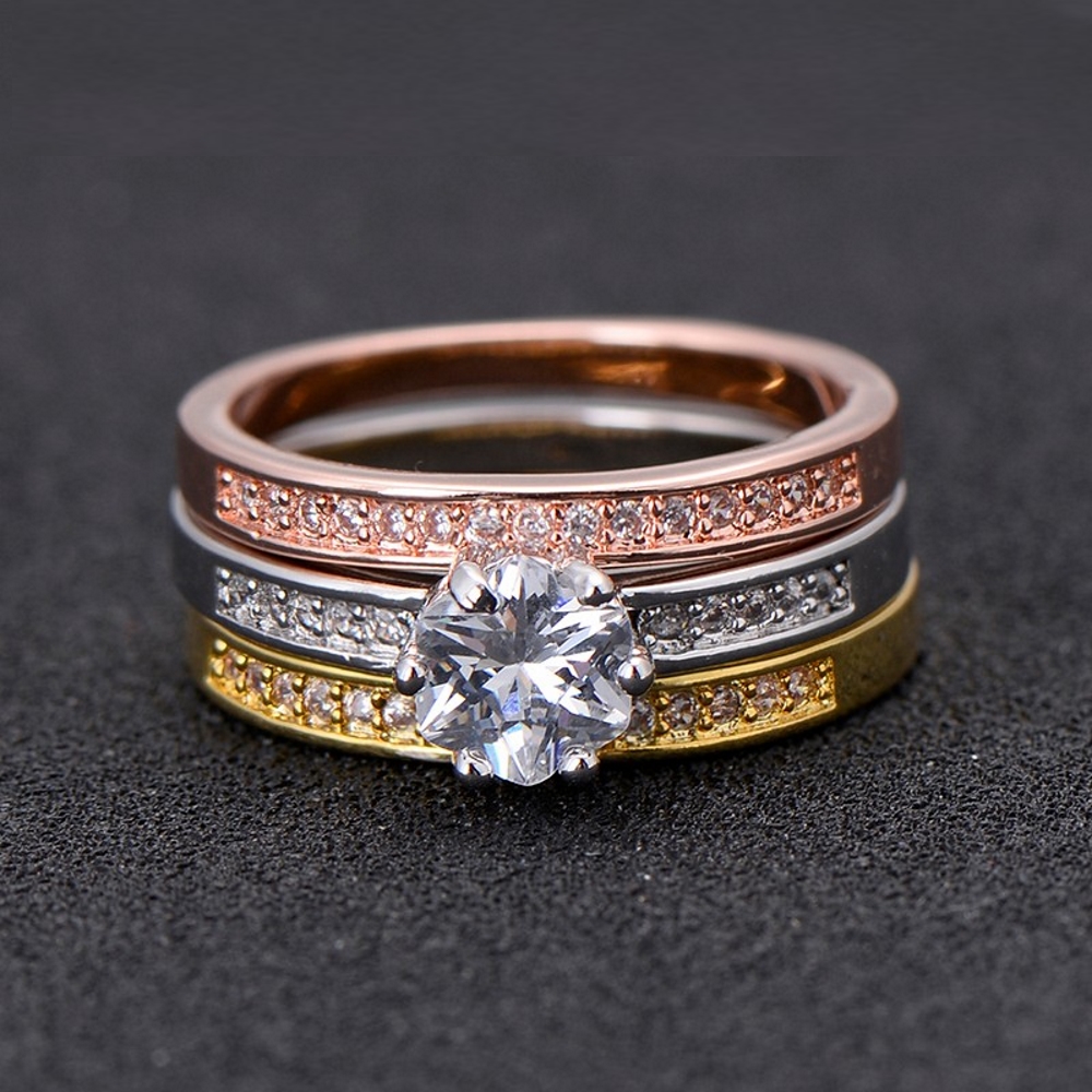 18K Gold Filled RING CZ - 7