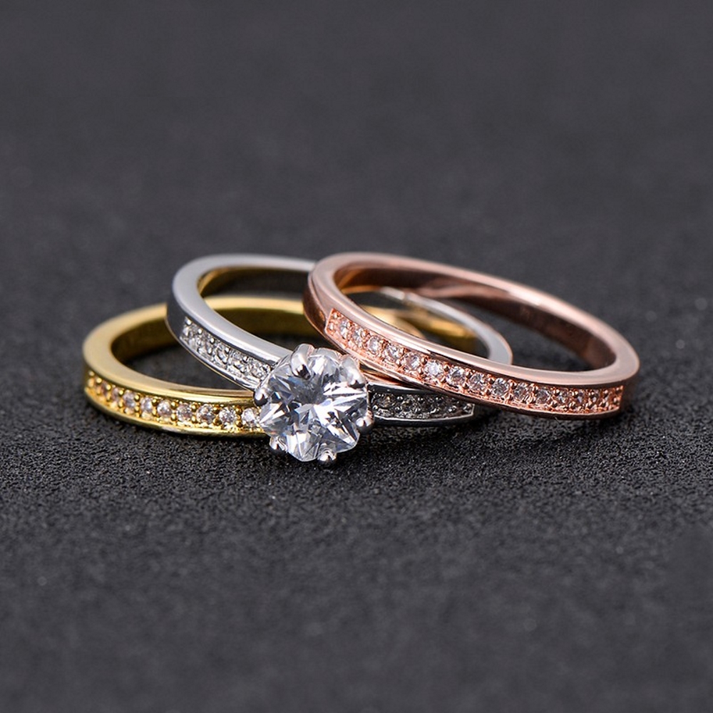 18K Gold Filled RING CZ - 5