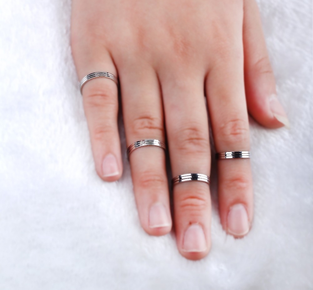 18K Vitguld Guldfyllda Filled gulddoublé Ring - 2