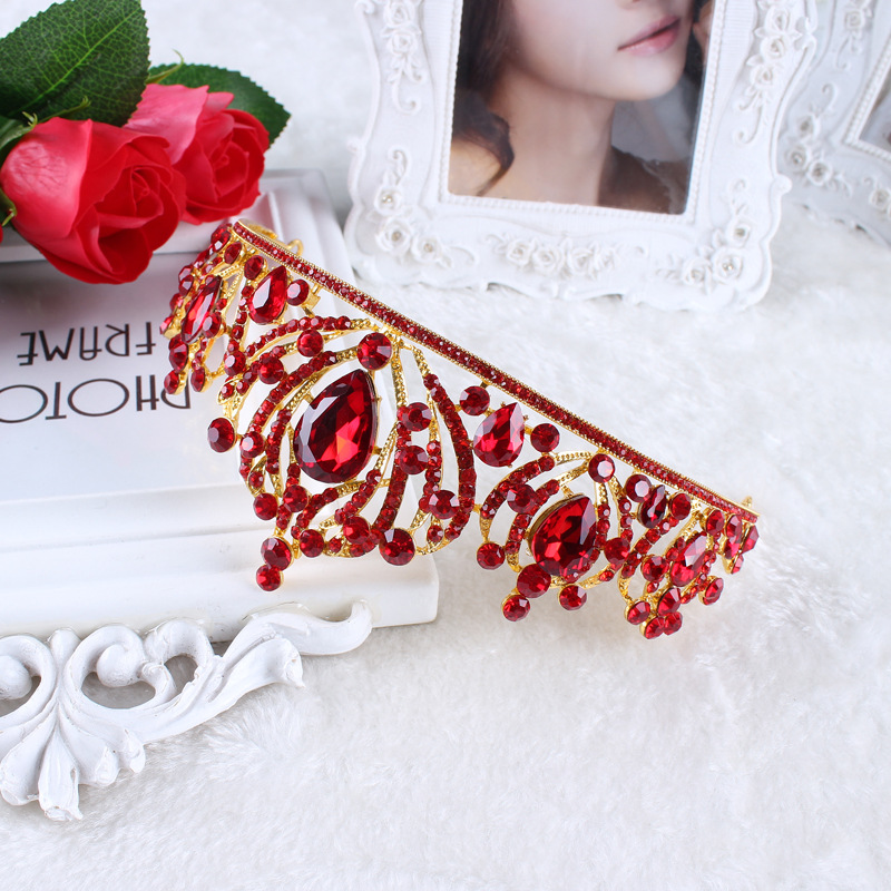 Luxury Crystal CZ wedding hair crownl hair accessories - 2