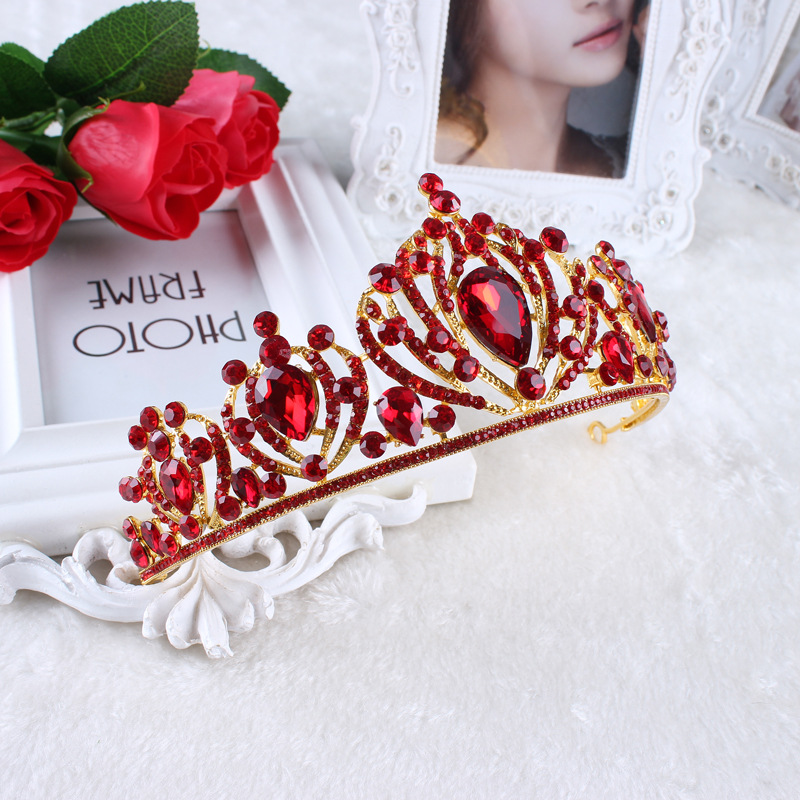 Luxury Crystal CZ wedding hair crownl hair accessories - 4