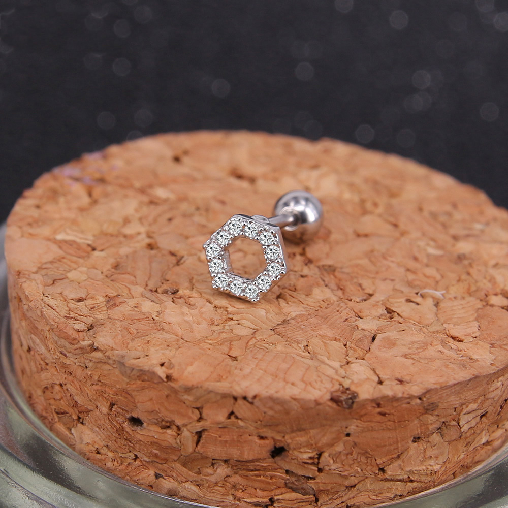  Tragus Piercing  Örhänge 1st CZ - 2