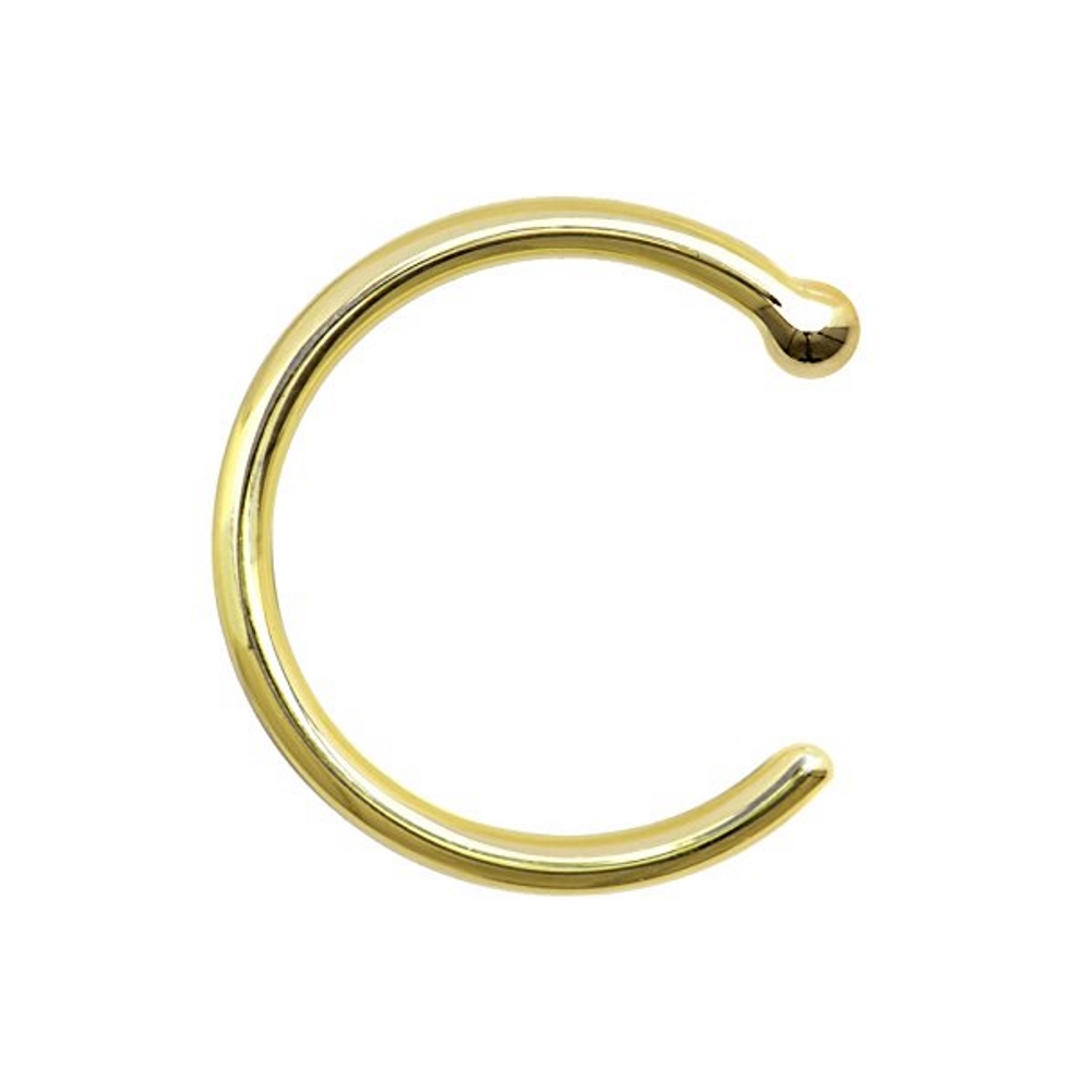 9K Guld Hoop näsa Ring - Opentype - 3