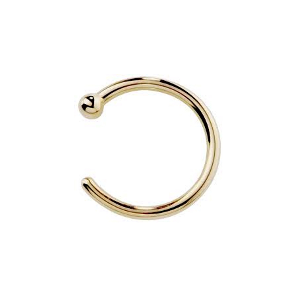 9K Guld Hoop näsa Ring - Opentype - 4