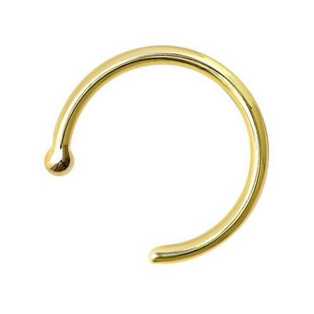 9K Guld Hoop näsa Ring - Opentype - 5