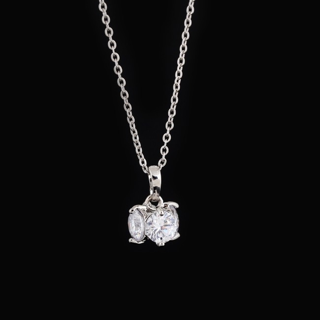 14K White Gold Filled NECKLACE White Topaz - 7