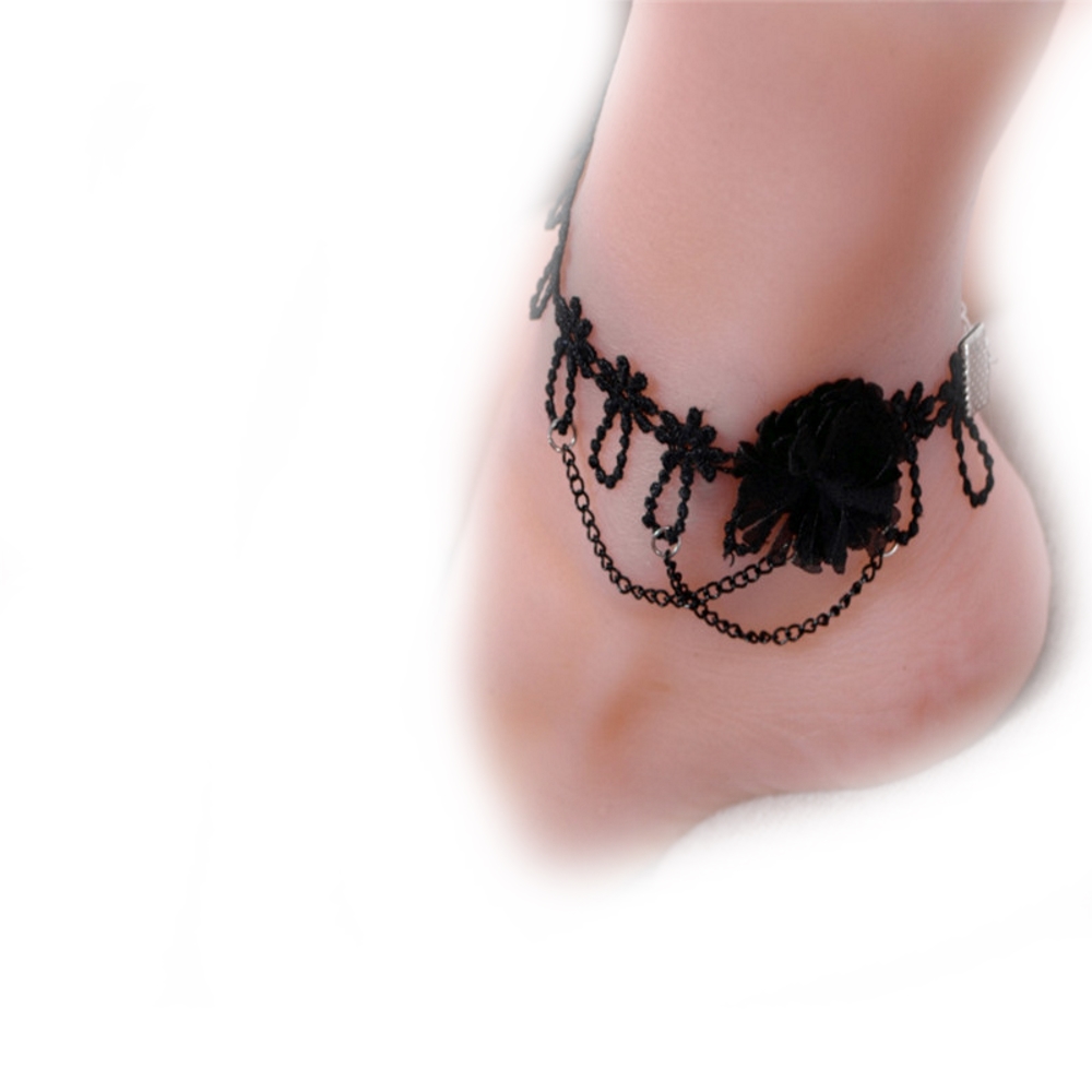 Gothic lace retro Anklet 