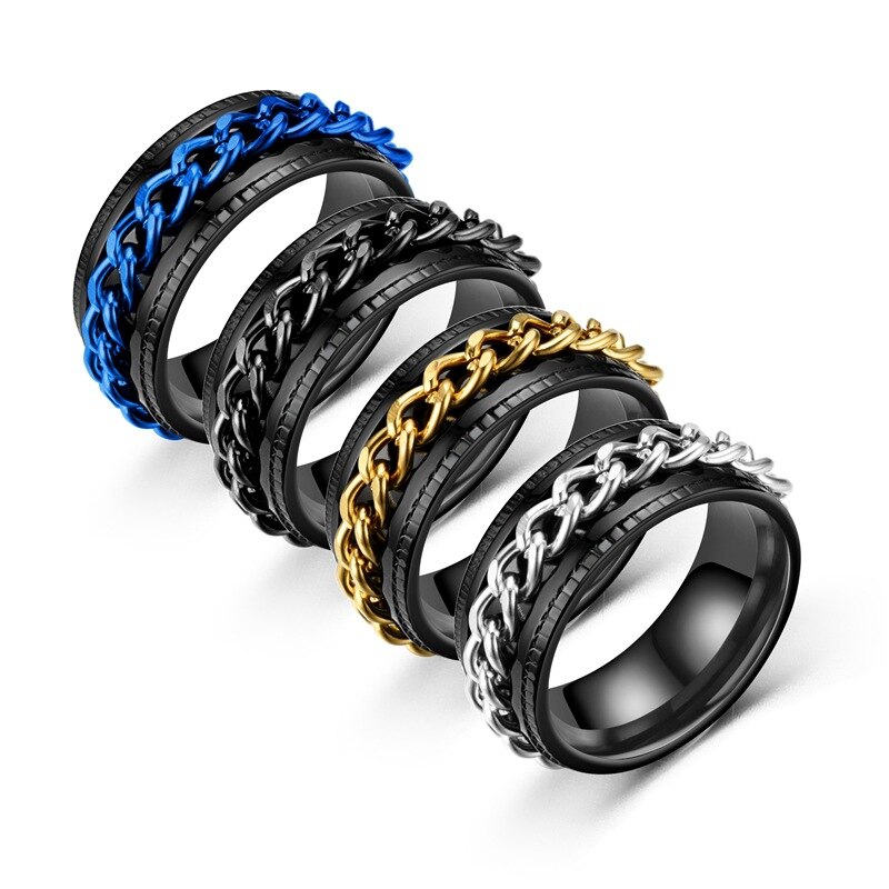 Rostfritt stål 8mm ring