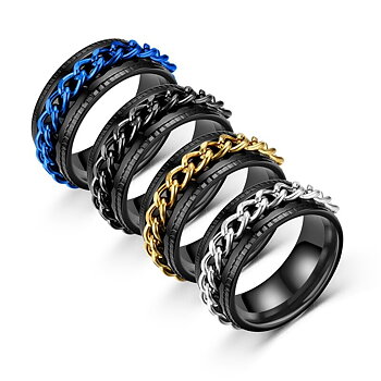 Rostfritt stål 8mm ring