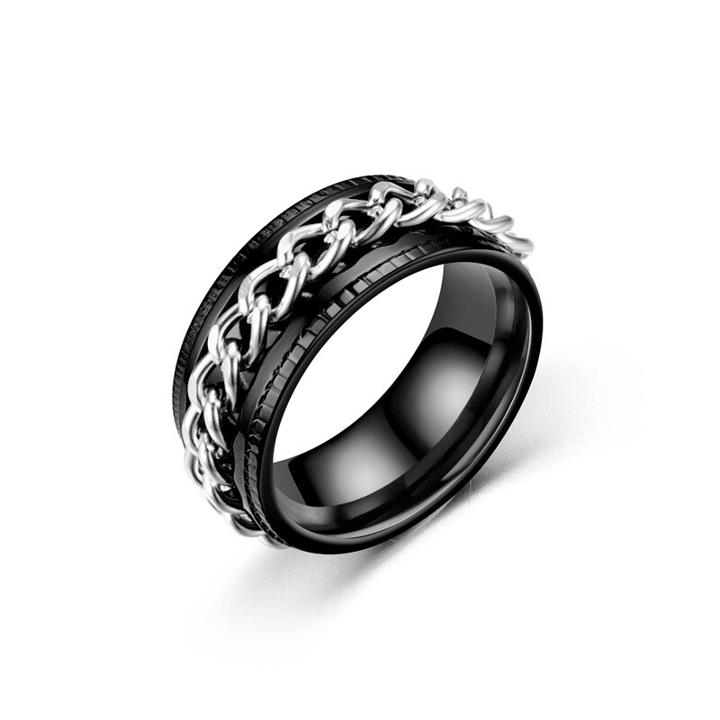 Rostfritt stål 8mm ring - 4