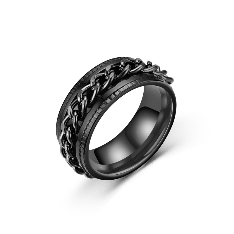 Rostfritt stål 8mm ring - 3