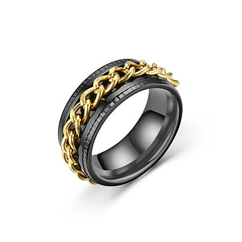 Rostfritt stål 8mm ring