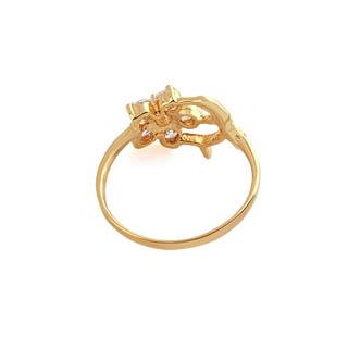 18K Guldfyllda Guld gulddoublé Filled CZ Ring #16 - 2