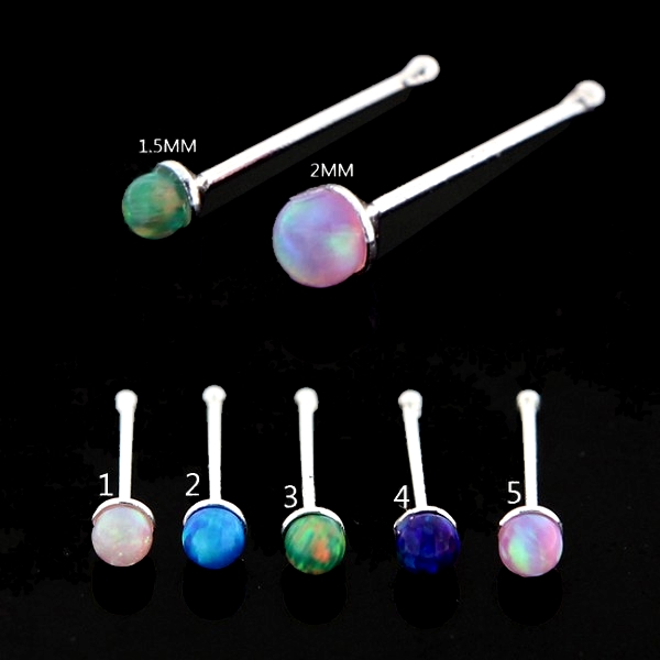 925 Silver näsa stud OPAL - 2